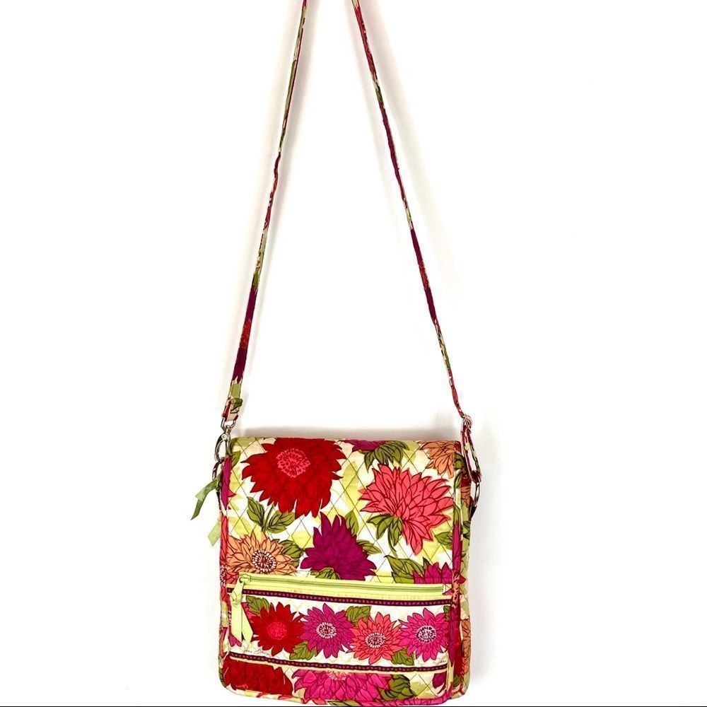 Vera Bradley Hello Dahlia lg hipster messenger bag